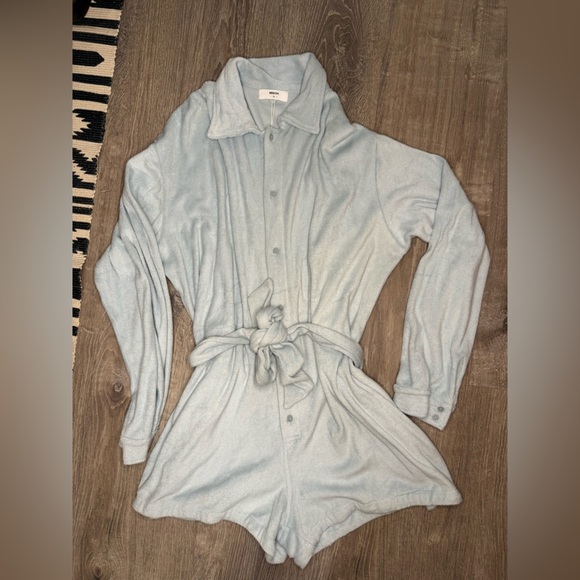 MIKOH Santos Romper Seabreeze Light Blue Terry Cloth - Picture 5 of 13